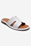Brio White Skin Genuine Leather Women's Slippers - 3