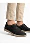 Men's Black Nubuck Genuine Leather Lightweight Orthopedic Casual Shoes - 3