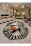 Sdt Luxury Artistic Women's Figured Leopard and Zebra Woven Base Decorative Carpet Sdt1316