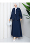 Pocket Tunnel Detailed Jacket & Skirt Hijab Set Rc9046 - 3