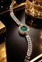 Wedding Dress Model Zircon Stone Gold Green Women's Watch - Steel Band Japanese Machine Special Boxed Dkby2061C4 - 7