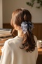 Bowknot Buckle Chiffon Fabric Satin Ribbon Crystal Beaded Buckle - 3