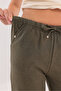 Linen Blend Modern Loose Fit Khaki Trousers - 4
