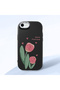Black Silicone Case with Shock-Absorbing Camera Protections Compatible with iPhone 7/8/Se 2020 2022