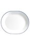 Vitrelle Glass Serving Platter with Blue Border, 31 cm