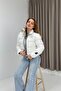 Women's Stand Collar Short Puffer Coat White