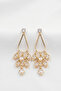 Chandelier Baklava Crystal Cluster Earrings 6.5 Cm. - 2