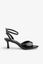Women's Thin Heeled Strappy Shoes Sonna Black Patent Leather
