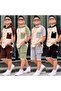 Boy's Summer Thin Ribbed Hooded Shorts Two-Piece Set - Holiday Two-Piece Combination - 3