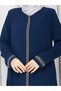 Casual Hajj and Umrah Embroidery and Stone Detailed Ferace - 3