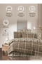 Sapphire Beige Ranforce Light King Size Duvet Cover Set (220X240 cm) - 2