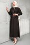 Brown Zippered Jacket Skirt Set - 4