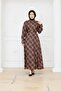 Seasonal Dress with Buttons, Plaid Pattern, and Belt Detail - 8