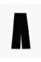 Viscose Comfortable Fit High Waist Lace-Up Wide Leg Pants - 4