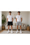 Men's Loose Fit 2-Piece Shorts Black-Grey Summer Casual Shorts
