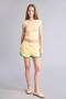 Green Piping Detailed Elastic Waist Mini Shorts G8017Ax26Hs - 2