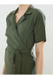 Shirt collar belted dress - 3