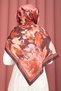 Romance Floral Patterned Shawl Series Burgundy - 3