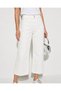 Wide Leg Baggy Fit White Jean Shorts-White - 5