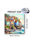 20x20cm 24pages Seaside Town Coloring Book for Adults Bold Easy Scenic Patterns Relaxation Stress Re - 4