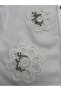 Plus Size Mesh Detailed Floral Appliqued Shirt Collar Buttoned Short Sleeve Women's Shirt - 4