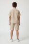 Cream Boy's Linen Shirt and Shorts 3-Piece Set 24583 - 7