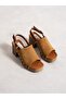 Noes Tan Heeled Women's Sandals - 3