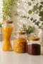 Set of 3 Glass Jars with Bamboo Lids, Food Storage Container with Crystal Accessories 1400-890-635ml - 2