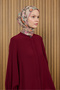 وشاح حريري بلون بني فاتح مقاس 90×90