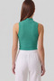 Zero Sleeve Fishing Collar Camisole T-Shirt - 4