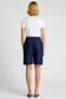 Women's Pants Bermuda High Waist Tube Leg Above Knee Length Straight Pattern Rigid Denim Casual - 5