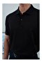 Men's Polo Neck T-Shirt with Embroidery on the Front - 2