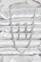 Silver Color Zircon Stone Women's Necklace Earring Set 5886 - 2
