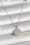 316L Steel Silver Color Chain with Zircon Stone and Blue Stone Detail Medallion Model Ka - Miyng9258-33