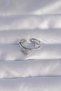 Brass Silver Color Zircon Stone Heart Model Adjustable Ring 5886 - Miyng2313-1368 - 2