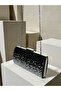 Special Design Black Silver Metal Handle Crystal Stone Double Color Pearl Silver Evening Dress Bag Wedding Engagement - 7
