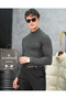 Slimfit Molded Cotton Knitwear Half Fisherman Knitwear Sweater - 2