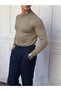Slimfit Molded Cotton Knitwear Half Fisherman Knitwear Sweater - 2