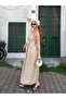 Beige Thin Straps Double Tie Waist Long Dress - 2011 - 6