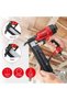 Air Brad Nailer Gun 50 mm, 2-in-1 Nail Gun/Upholstery Stapler, 18G Nails & Type 90 Staples - 2