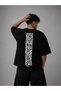 Minimal Tribal Text Printed Oversize Unisex T-Shirt – Streetwear Graffiti Typographic Design T-Shirt - 3