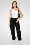 Women Round Neck Sleeveless Ribbed Tank Top, White - 2