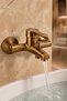Antique Gold Bathroom Faucet Brass Material Antique Gold Bathroom Shower Fixture