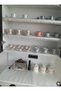 Shelf Depth 50 cm X 5 m Luxury Satin Quilted Shelf Cover with Free Installation - Drawer Cover - Wardrobe Cover - White & Cream