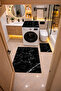 Non-Slip Base Digital Printed 3-Piece Bathroom Mat Set – Washing Machine, Toilet Seat, and Bathroom Rug - 3
