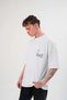 Men's Short Sleeve Summer T-Shirt Crew Neck Printed Oversize T-Shirt - White