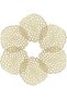 Silk Route - Coasters, Gold Flowers Hollow PVC Coaster Cup Mats Ornament Decorations for Home Festival 6pcs