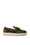 Men's Genuine Suede Green Tasseled Loafer