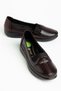 Large Size Genuine Leather Women's Casual Shoes Brown Snake Print Thermo Sole