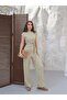 Women's Sienna Lacing Detailed Crinkle Fabric Blouse Pants Set - 6